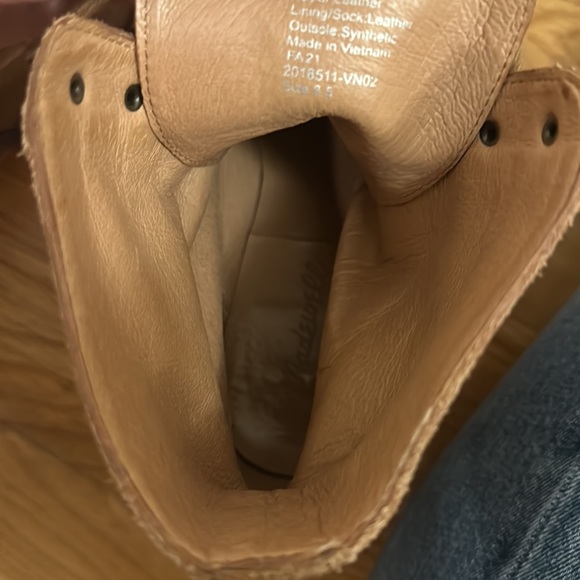 EUC Madewell Julien Lace-up Lug Sole Suede Booties size 8.5 - Picture 5 of 7